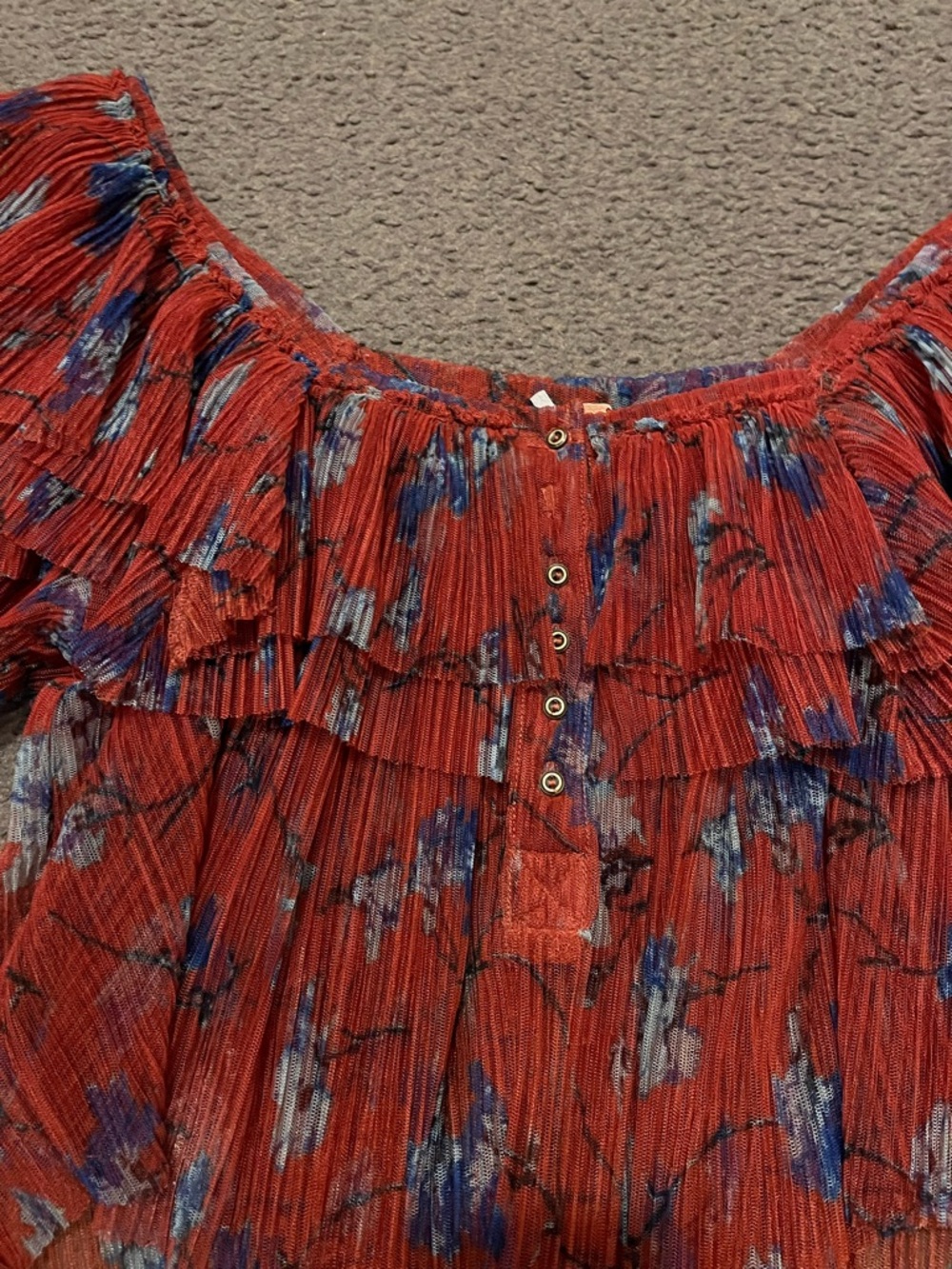 Free People Frills And Thrills Floral Blouse - Picture 7 of 8